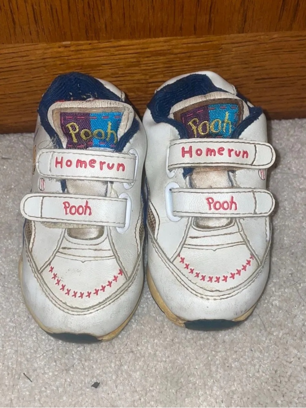 RARE WINNIE THE POOH BASEBALL SHOES WITH FLAWS
